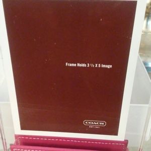 Authentic coach pink leather pic holder